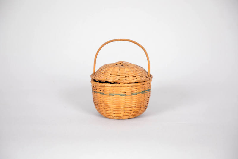 Inez May Thurston, “Covered Basket”, Possibly New England, United States, Possibly early 20th …
