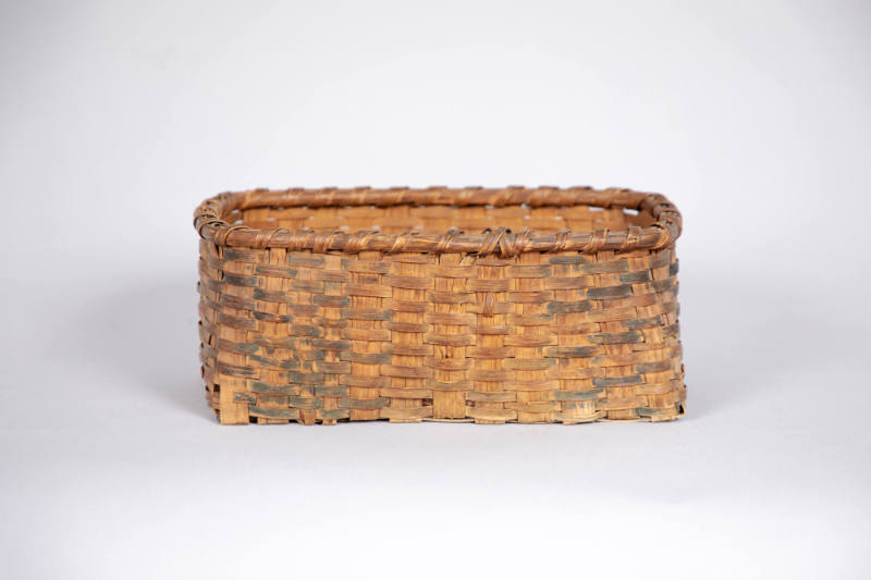 Artist unidentified, “Rectangular Basket”, United States, 19th century, Wood splints, 4 1/2 x 1…