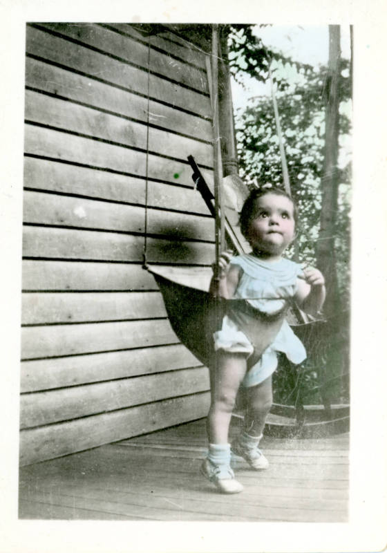 Photographer unidentified, “Untitled [Baby in a swing]”, United States, Early to mid-20th centu…