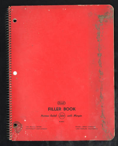 Melvin Edward Nelson, “Notebook (“Filler Book”)”, Colton, Oregon, 1961, Ballpoint pen, pencil, …