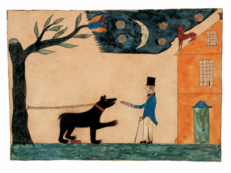 Man Feeding a Bear an Ear of Corn
Artist unidentified
Photo © 2000 John Bigelow Taylor