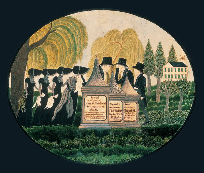 Hurlburt Family Mourning Piece
Probably Sarah Hurlburt, 1787–1866
Connecticut, United States
…