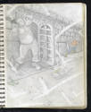 William A. Hall, (1943–2019), “Frankenstein Sequel (second sketchbook, aka Protége)”, Los Angel…