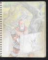 William A. Hall, (1943–2019), “Frankenstein Sequel (second sketchbook, aka Protége)”, Los Angel…