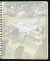 William A. Hall, (1943–2019), “Frankenstein Sequel (second sketchbook, aka Protége)”, Los Angel…