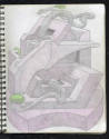 William A. Hall, (1943–2019), “Frankenstein Sequel (second sketchbook, aka Protége)”, Los Angel…