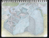 William A. Hall, (1943–2019), “Frankenstein Sequel (second sketchbook, aka Protége)”, Los Angel…