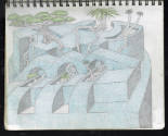William A. Hall, (1943–2019), “Frankenstein Sequel (second sketchbook, aka Protége)”, Los Angel…