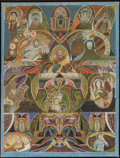 Augustin Lesage, “Composition Symbolique (Symbolic Composition), ” Burbure, France, 1928, Oil a…