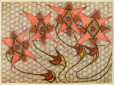 Anna Zemánková, “Untitled, ” Prague, Czech Republic, Early 1970s, Crayon, pen, ink on paper, 25…