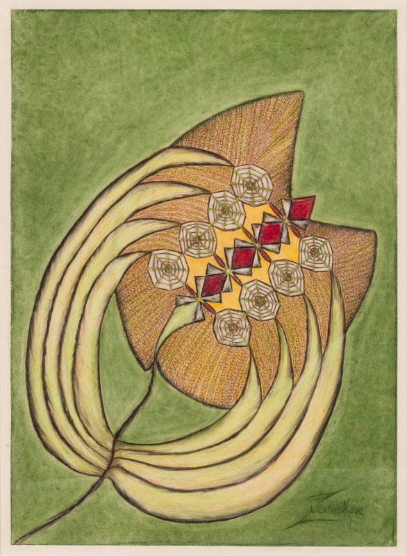 Anna Zemánková, “Untitled, ” Prague, Czech Republic, 1970s, Pastel, graphite, ballpoint pen on …