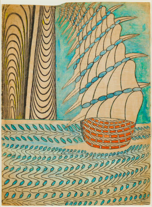 Martín Ramírez, “Untitled” Auburn, California, United States, 1960–1963, Gouache, graphite, bla…