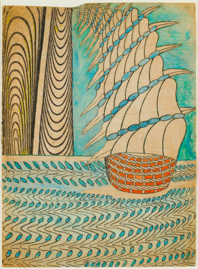 Martín Ramírez, “Untitled” Auburn, California, United States, 1960–1963, Gouache, graphite, bla…