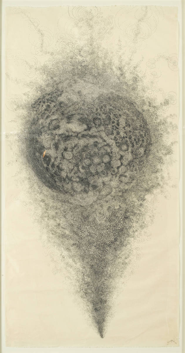 Hiroyuki Doi, “Untitled” Tokyo, Japan, August 2005, Ink on Japanese washi paper, 55 x 27 in., C…