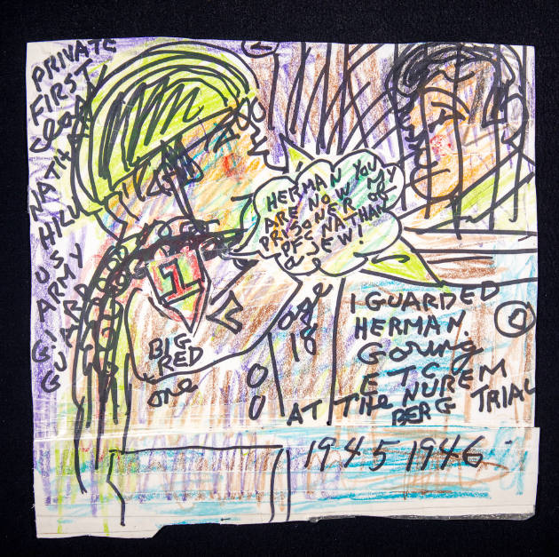 Nathan Hilu, “Untitled (“Private First Class Nathan Hilu. I guarded Herman Goring ETC at the Nu…