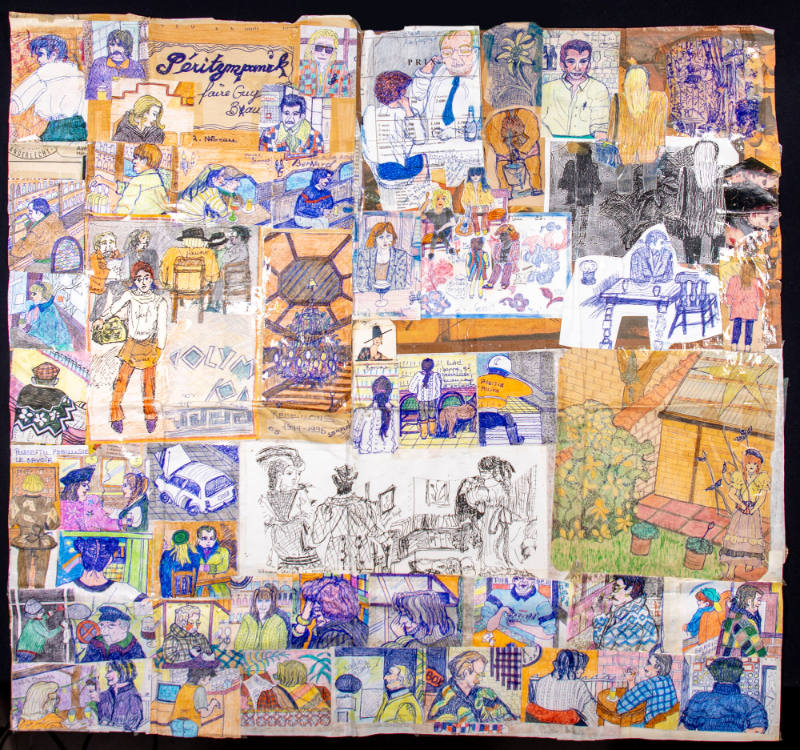 Ariane Bergrichter, “Untitled (“Peritympanik”)”, Brussels, Belgium, 1996, Ballpoint pen, felt-t…