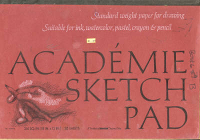 Inez Nathaniel Walker, “50-page Académie Sketchpad”, United States, 1976, Pencil, colored penci…