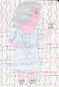 Inez Nathaniel Walker, “50-page Académie Sketchpad”, United States, 1976, Pencil, colored penci…
