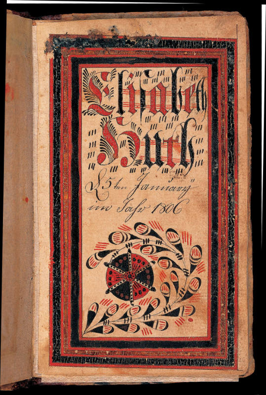 Bookplate for Elizabeth Huth
Possibly David Kriebel, 1787-1848
Photographed by John Bigelow T…
