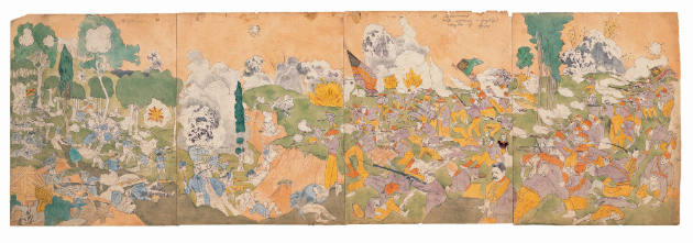 2 At Cederine She witnesses a frightful slaughter of officers. (double-sided)
Henry Darger
Ph…