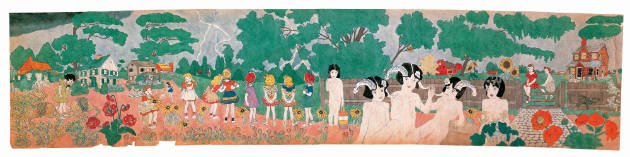Untitled (Vivian Girls Watching Approaching Storm in Rural Landscape)
Henry Darger
Photo by J…