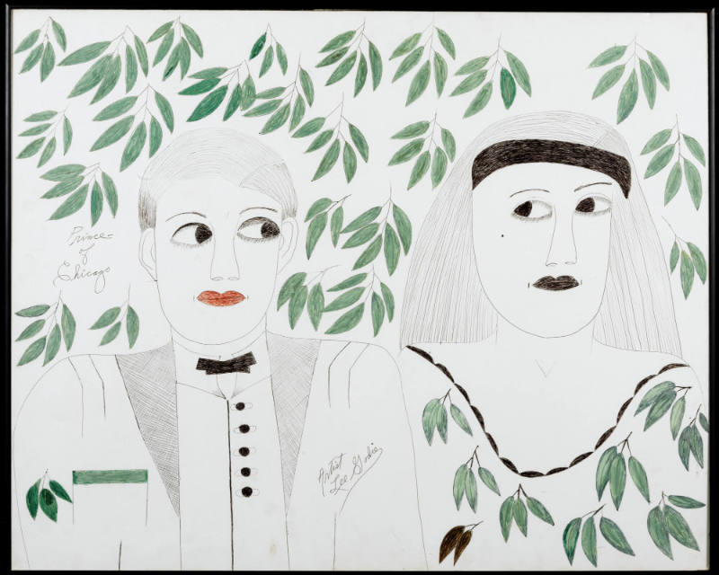 Lee Godie, (1908-1994), “Prince of Chicago/ Chicago We Own It”, Chicago, Illinois, n.d., Ballpo…