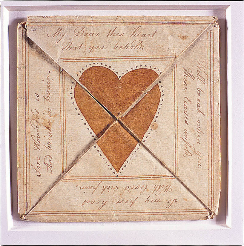 Love Token for Sarah Newlin, with Envelope
Artist unidentified
Southern Chester County, Penns…