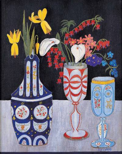 Sophy Regensburg, (1885 - 1974), “Bohemian Glass No.2”, New York, 1972, Casein on canvas, 20 x …