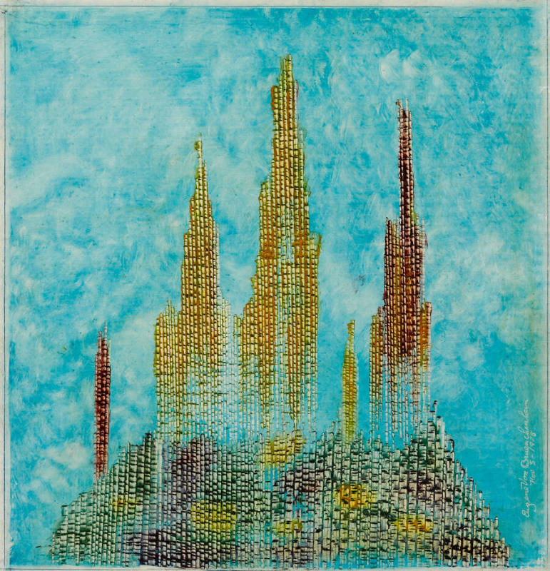 Untitled (Cityscape)
Eugene Von Bruenchenhein, 1910-1983
Photographed by Gavin Ashworth