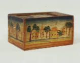 Artist unidentified, “Box "split" top with village scenes”, Menheim Township, Lancaster County,…