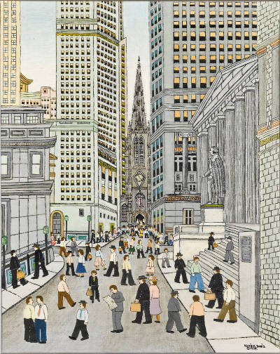 Wall Street
Vestie Davis, 1903-1978
New York City
1964
Oil on canvas
20 x 16"
Collection …