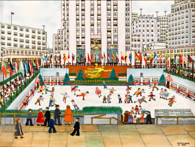 Rockefeller Center
Vestie Davis, 1903-1978
New York City
1965
Oil on canvas
18 x 24"
Coll…