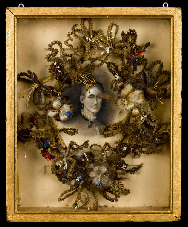 Hairwork Wreath in Shadow Box
Artist Unidentified
Photographed by Gavin Ashworth