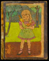Henry Darger, “Untitled (Girl with two birds and a squirrel)”,Chicago, Mid-twentieth century, W…