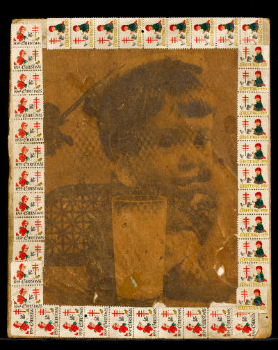 Henry Darger, “Untitled (Boy with glass of milk)”,Chicago, Mid-twentieth century, Collage on ca…