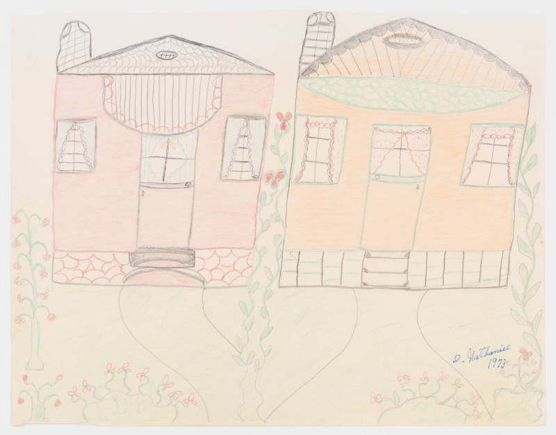 Inez Nathaniel Walker, (1911–1990), “Untitled”, New York, 1973, Ink, pencil, colored pencil, an…