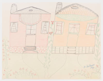 Inez Nathaniel Walker, (1911–1990), “Untitled”, New York, 1973, Ink, pencil, colored pencil, an…