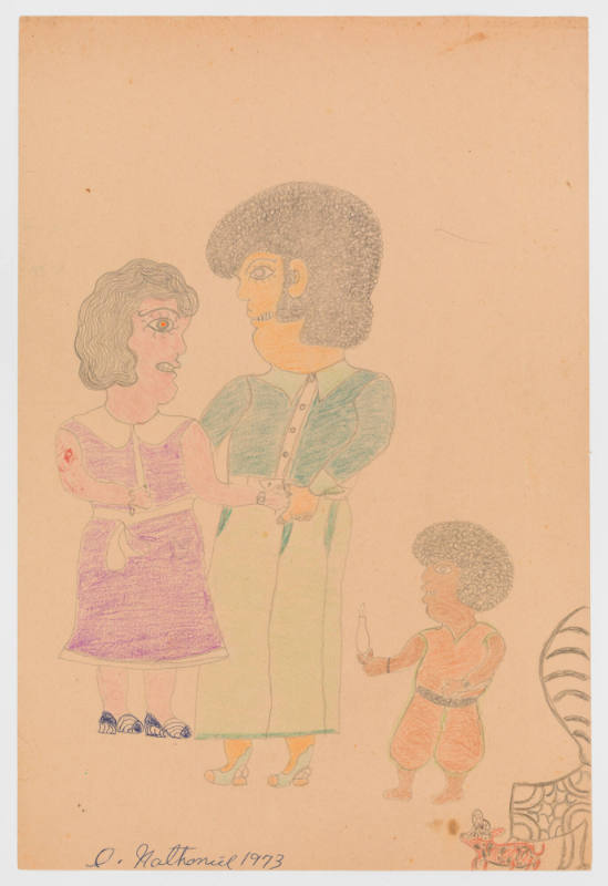 Inez Nathaniel Walker, (1911–1990), “Untitled”, New York State, 1973, Pencil, colored pencil, a…