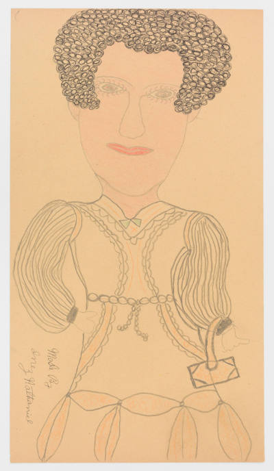 Inez Nathaniel Walker, (1911–1990), “Untitled”, Probably New York State, c. 1970s, Pencil, colo…