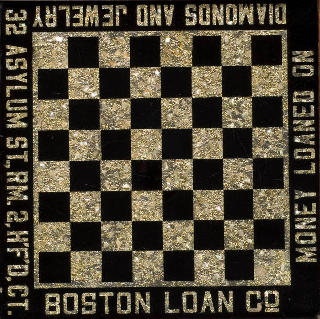 Boston Loan Co. Advertising Checkerboard
Artist Unidentified
Possibly Hartford, Connecticut, …