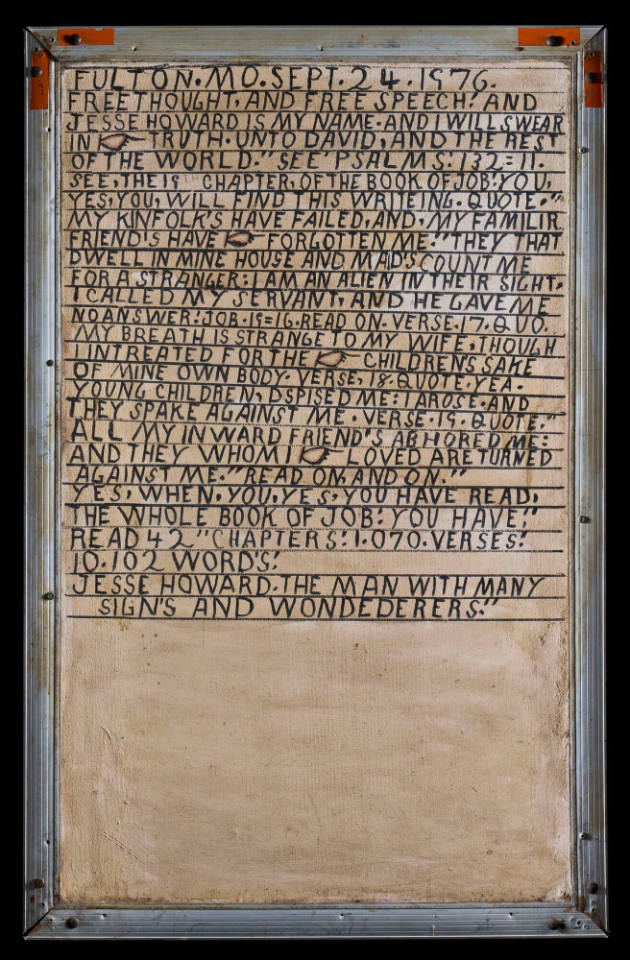 Jesse Howard, (1885–1983), “Free Thought and Free Speech”, Fulton, Missouri, United States, 197…