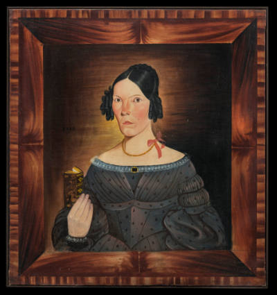 Sheldon Peck, (1797–1868), “Abigail Munro Bosworth,” Dundee, Illinois, 1840, Oil on canvas, 36 …