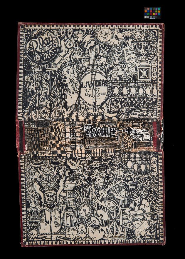 Jose Lopez, “Untitled (Lancer's Vin Rose),” New York City, 2015, Ink found inside book cover, 1…