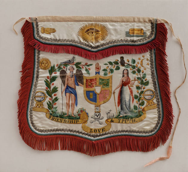 Independent Order of Odd Fellows Apron
Artist unidentified
Photo by José Andrés Ramírez

