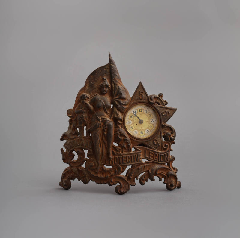 James M. Goodell Jr., (1864–1936), “National Protective Legion Shelf Clock,” Austin, Illinois, …