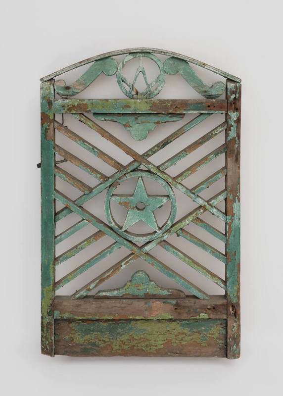 Artist unidentified, “Masonic Gate,” United States, 1875–1900, Paint on wood, 47 1/2 × 39 3/4 ×…