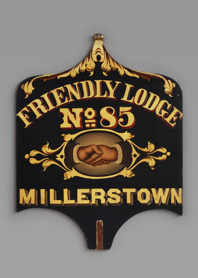 Artist unidentified, “Independent Order of Odd Fellows Sign for Friendly Lodge No. 85,” Probabl…