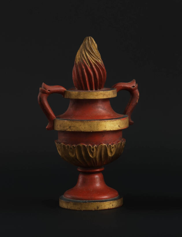 Artist unidentified, “Fraternal Pot of Incense,” United States, 1875–1900, Paint and gold leaf …