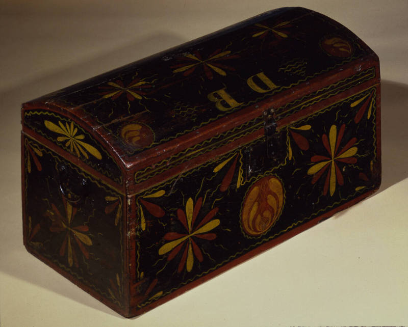 Painted and decorated chest initialed "D.B"
Artist unidentified
Photographer unidentified