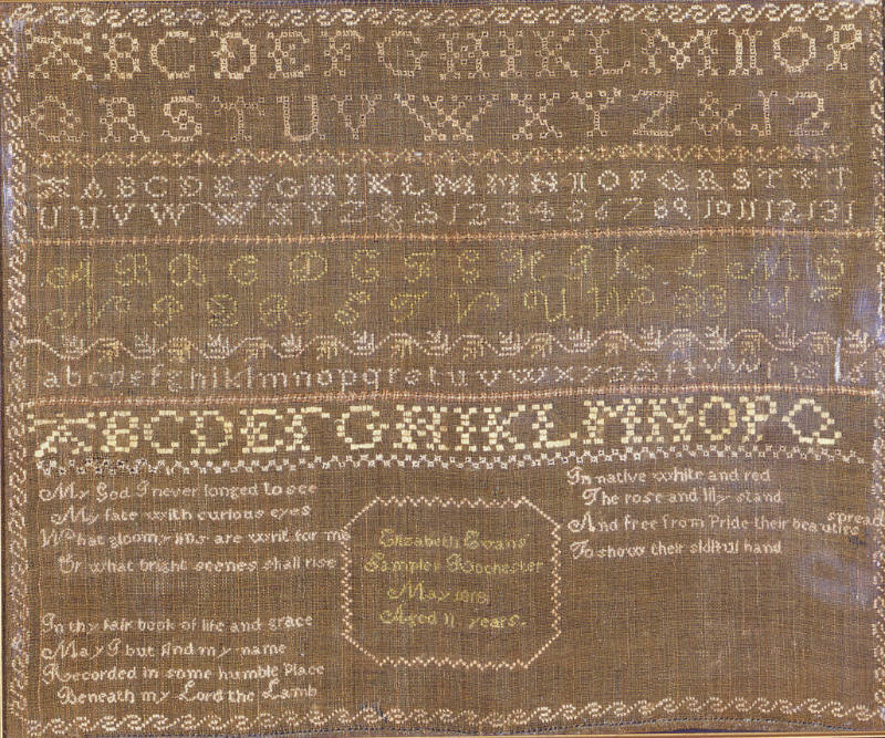 Sampler
Elizabeth Evans
Photographer unidentified